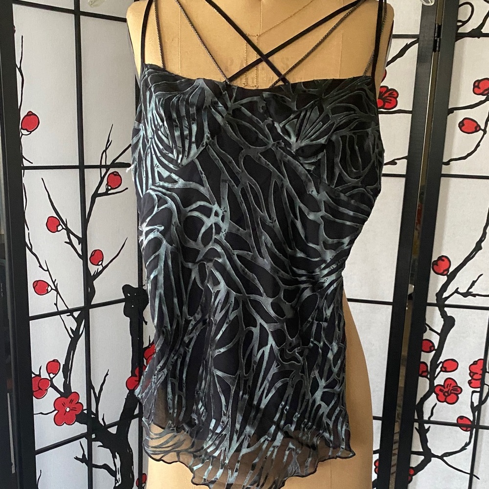 Armani Exchange Black and Gray Camisole